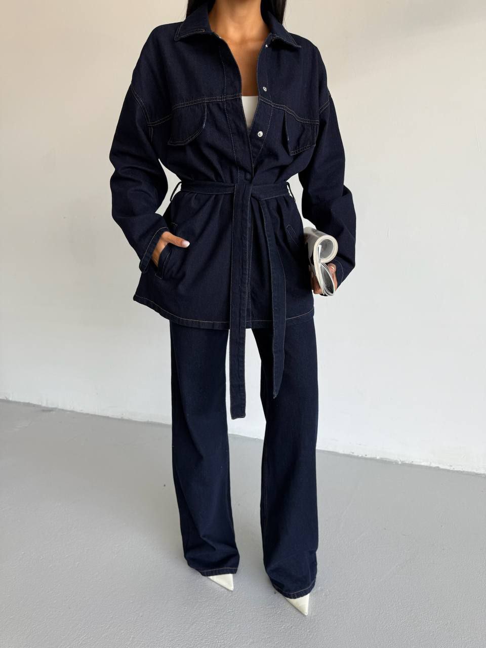 High weight jean and denim jacket - Image 2